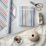 Vakantiedraaier met moderne strips cadeaupapier<br><div class="desc">U kunt extra coördinerende punten in ons collectie "Hanukkah Gifts and a Menorah" vinden.</div>