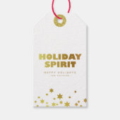 vakantiedrang | Fun Christmas White & Gold Mini Cadeaulabel (Voorkant)