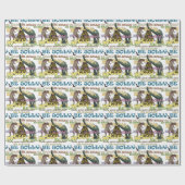 Vakantiedruk Dinosaurus Cadeaupapier (Vlak)