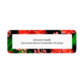 Vakantiedrukadres Bright Floral Border Etiket (Voorkant)