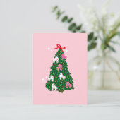 Vakantiedrukboomgaard met Schaats met wieltjes Briefkaart (Staand voorkant)