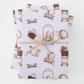 Vakantiedrukdruk voor reizen inpakpapier vel (In situ)