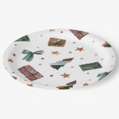 Vakantiedrukkerstboom Papieren Bordje (Gekanteld)