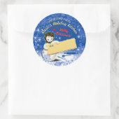 Vakantieduiskookjes in de feestdagen van ronde sticker (Tas)