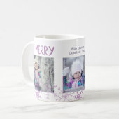 Vakantieduur Fotocollage zijn Merry Snowflakes Cus Koffiemok (Voorkant links)