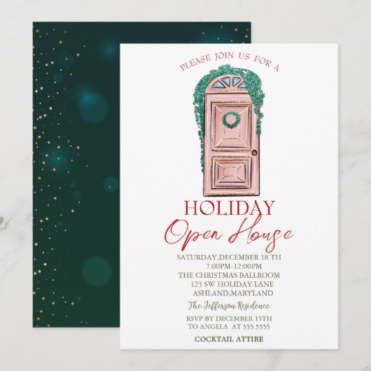 Vakantieduur Open House Uitnodiging (Voorkant / Achterkant)