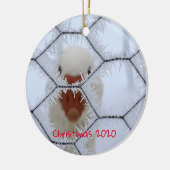 vakantiefamilie: White Duck Frost Keramisch Ornament (Links)