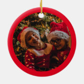 vakantiefamilie: White Duck Frost Keramisch Ornament (Achterkant)