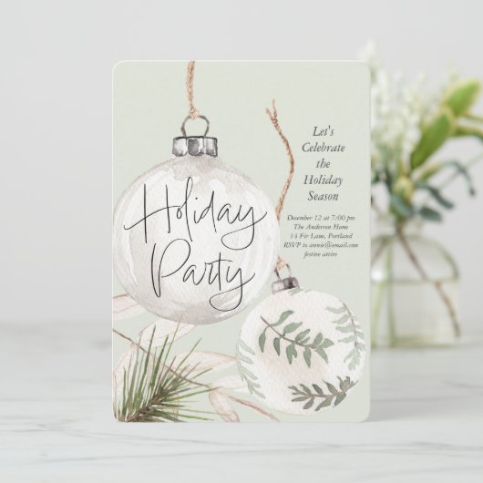 Vakantiefeest Boho Baubles Feestdagenkaart (Staand voorkant)