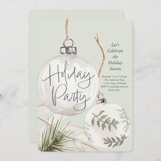 Vakantiefeest Boho Baubles Feestdagenkaart (Voorkant / Achterkant)