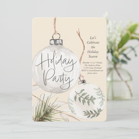 Vakantiefeest Boho Baubles Feestdagenkaart (Staand voorkant)