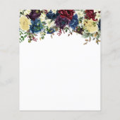 Vakantiefeest Gold Confetti Winter Floral Flyer (Achterkant)