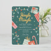 Vakantiefeest Jingle Mingle Christmas Light Snoep Kaart (Staand voorkant)