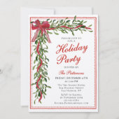 Vakantiefeest Mistletoe Bow Modern Kerstfeest Kaart (Voorkant)