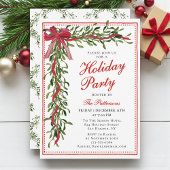 Vakantiefeest Mistletoe Bow Modern Kerstfeest Kaart