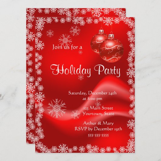 Vakantiefeest op rood en groen kaart (Voorkant / Achterkant)