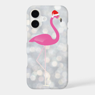 Vakantieflamingo iPhone 7 op zilveren lichten