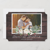 VAKANTIEFOTO | Bewerkbare rustieke kerst Kaart (Voorkant)