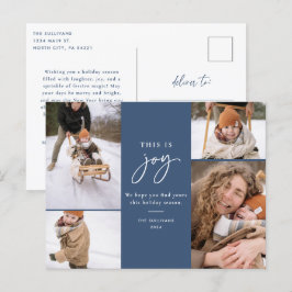 Vakantiefoto Briefkaart Blue Dit is Joy