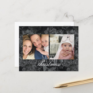 Vakantiefoto Briefkaart dark floral wallpaper