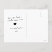 Vakantiefoto Briefkaart dark floral wallpaper (Achterkant)