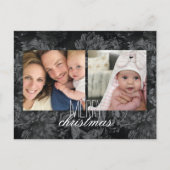 Vakantiefoto Briefkaart dark floral wallpaper (Voorkant)