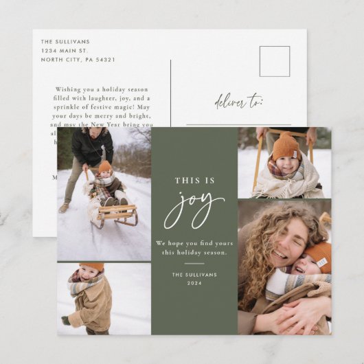 Vakantiefoto Briefkaart Green Dit is Joy (Voorkant / Achterkant)