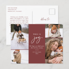 Vakantiefoto Briefkaart Rood Dit is Joy