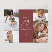 Vakantiefoto Briefkaart Rood Dit is Joy (Voorkant)