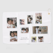 Vakantiefoto Collage Moderne Vreugdevolle Momenten Golfhanddoek (Horizontaal)