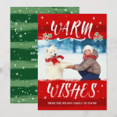 Vakantiefoto Kerst Kaarten | Warme wensen (Voorkant / Achterkant)