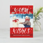Vakantiefoto Kerst Kaarten | Warme wensen (Staand voorkant)