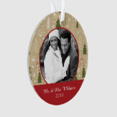 Vakantiefoto | kerstbospatroon ornament (voorkant)