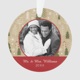 Vakantiefoto | kerstbospatroon ornament