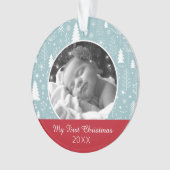 Vakantiefoto | Lichtblauw vakantiebos Ornament (voorkant)