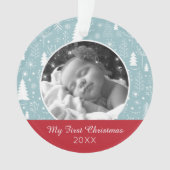 Vakantiefoto | Lichtblauw vakantiebos Ornament (voorkant)