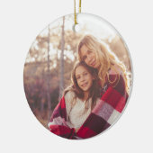 Vakantiefoto Ornament met familienaam en jaar (Links)