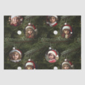 Vakantiefoto Ornamenten Aangepaste kerstboom Tissuepapier (Voorkant)