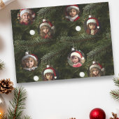 Vakantiefoto Ornamenten Aangepaste kerstboom Tissuepapier