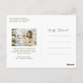 Vakantiefoto Post Kaart | Groene moderne kerst (Achterkant)