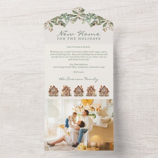 Vakantiefoto Trifold Kaart (Binnen)