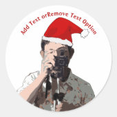 Vakantiefotograaf Kerst Ronde Sticker (Voorkant)
