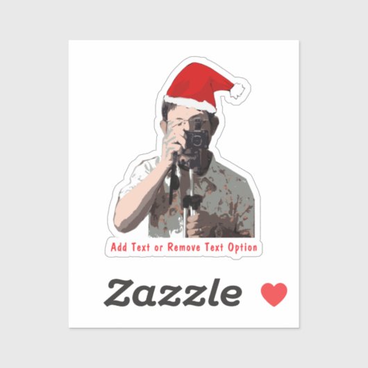 Vakantiefotograaf Kerst Sticker (Vel)