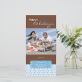 VAKANTIEFOTOKAART :: gespotste bracket P4 Feestdagenkaart (Staand voorkant)