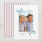 Vakantiefotokaart *Helderblauw kerstfeest* Kaart (Voorkant / Achterkant)