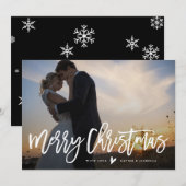 Vakantiefotokaart met kerstcadeaubedekking feestdagenkaart (Voorkant / Achterkant)