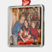 Vakantiefoto's, Premium Square Christmas Metalen Ornament (Links)