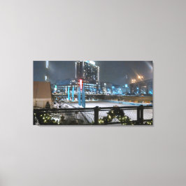 Vakantiefun bij Canalside Canvas Afdruk