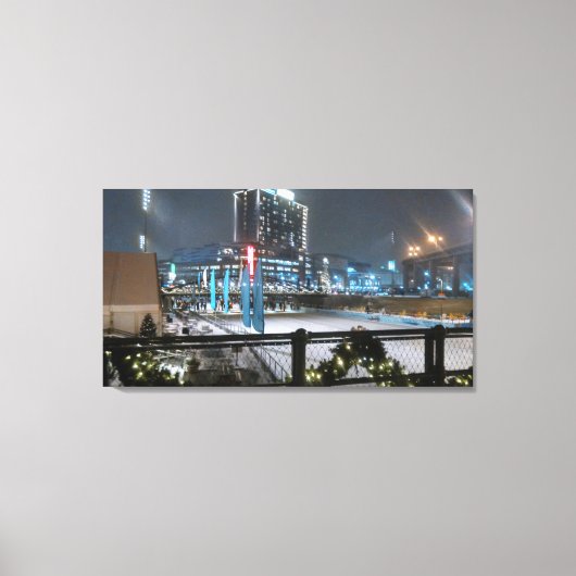 Vakantiefun bij Canalside Canvas Afdruk (Voorkant)
