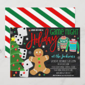 Vakantiegame Night Party nodigt u uit Kaart (Voorkant / Achterkant)